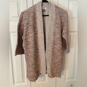 3/4 sleeve old navy open front sweater